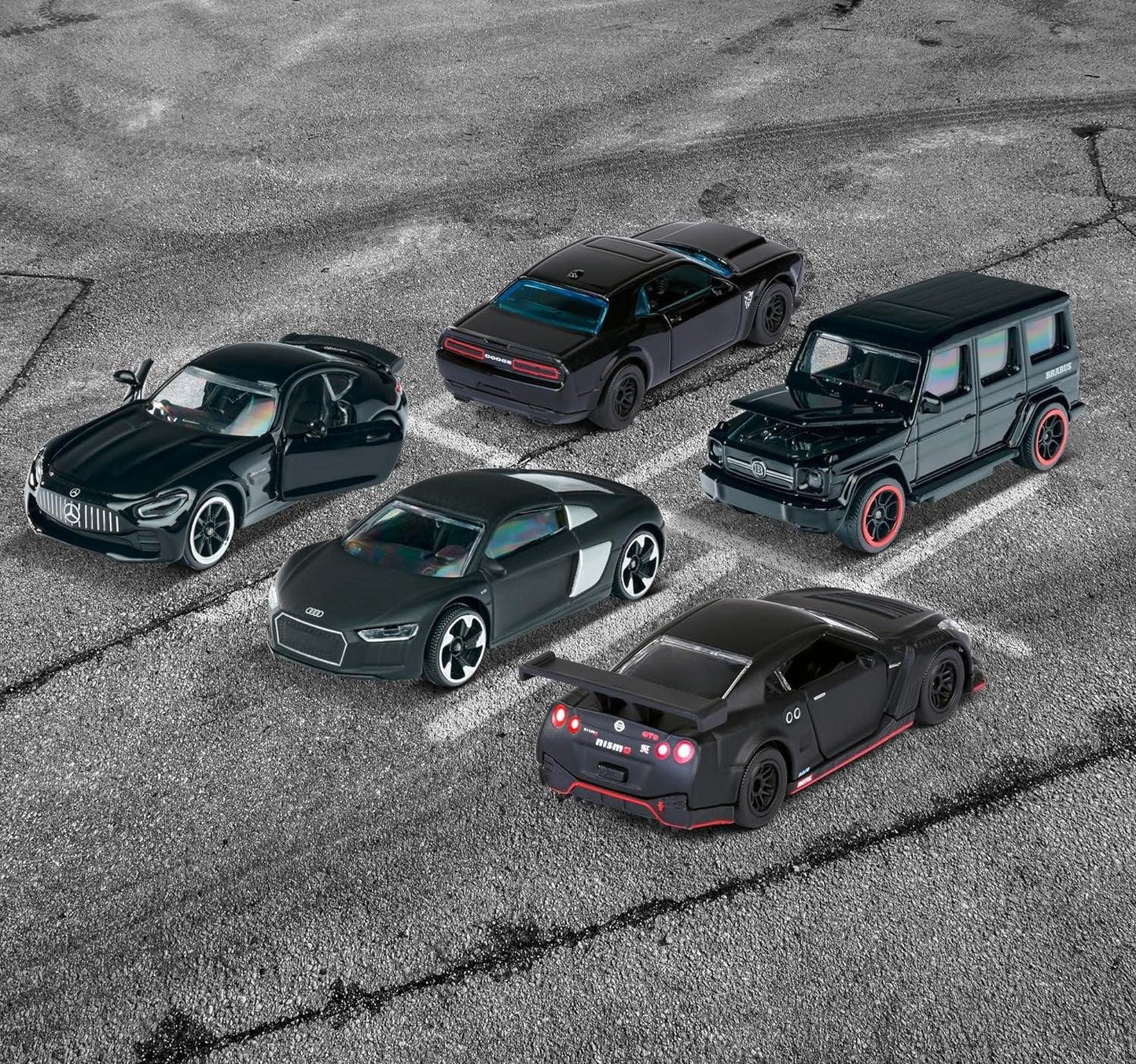Majorette- Black Edition Giftpack with 5 Black Luxury cars - Jaiman Toys