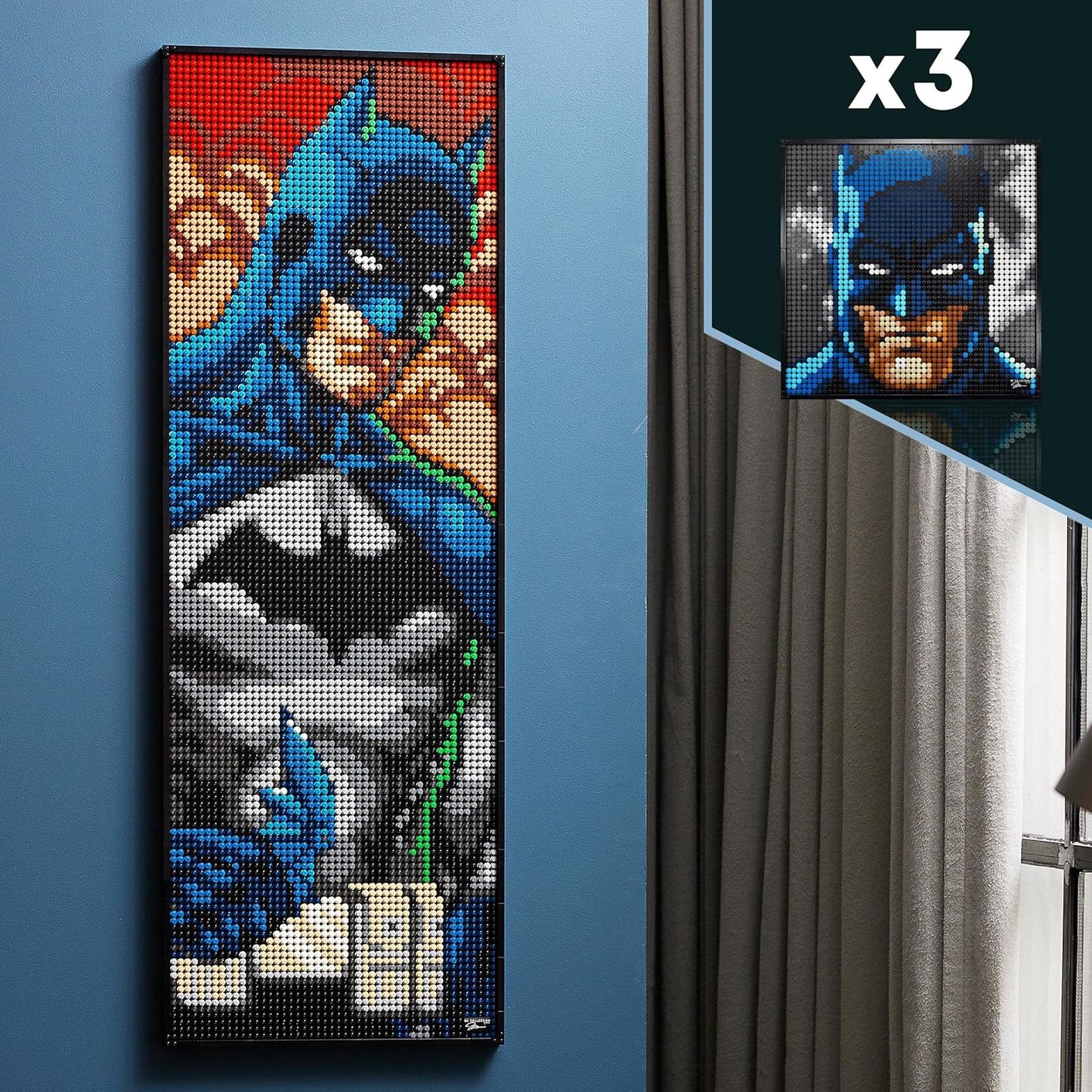 LEGO Art Jim Lee Batman Collection 31205 Canvas Wall Decor with The Joker or Harley Quinn, Crafts Xmas Gift Idea for Him, Her, Men, Women, DIY Poster, Big Set for Adults,