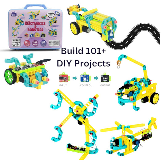 Witblox Electronics & Robotics Kit | STEM Educational Toy for Kids 8+ | 142 WitBricks & 101+ Builds