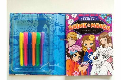 Anime & Manga Coloring Kit β Create Your Own Anime Masterpieces! (Markers Included by Page Publication) - Jaiman Toys
