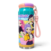 Huntrix 200ml Water Bottle with Flip Lid & Carry Strap – Teal