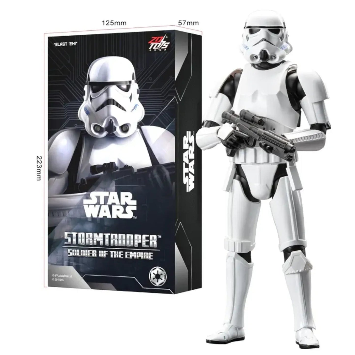 ZD Toys Star Wars Stormtrooper Action Figure 22 cm | 1966-02 | 1/10 Scale , Official Collectible Figure
