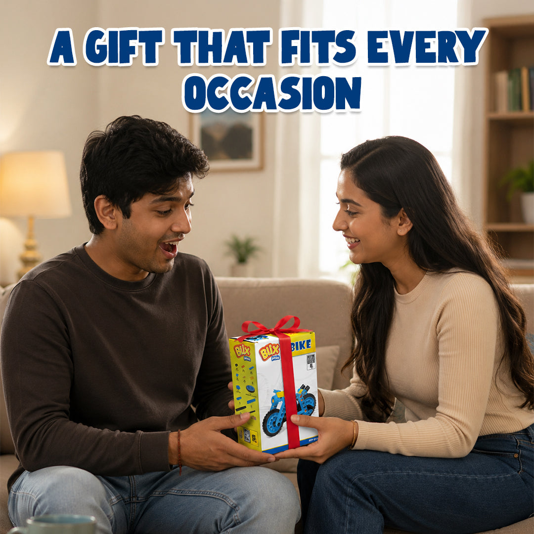 Blix Minis Bike 45+ Piece DIY Model Building Kit, Ages 5+