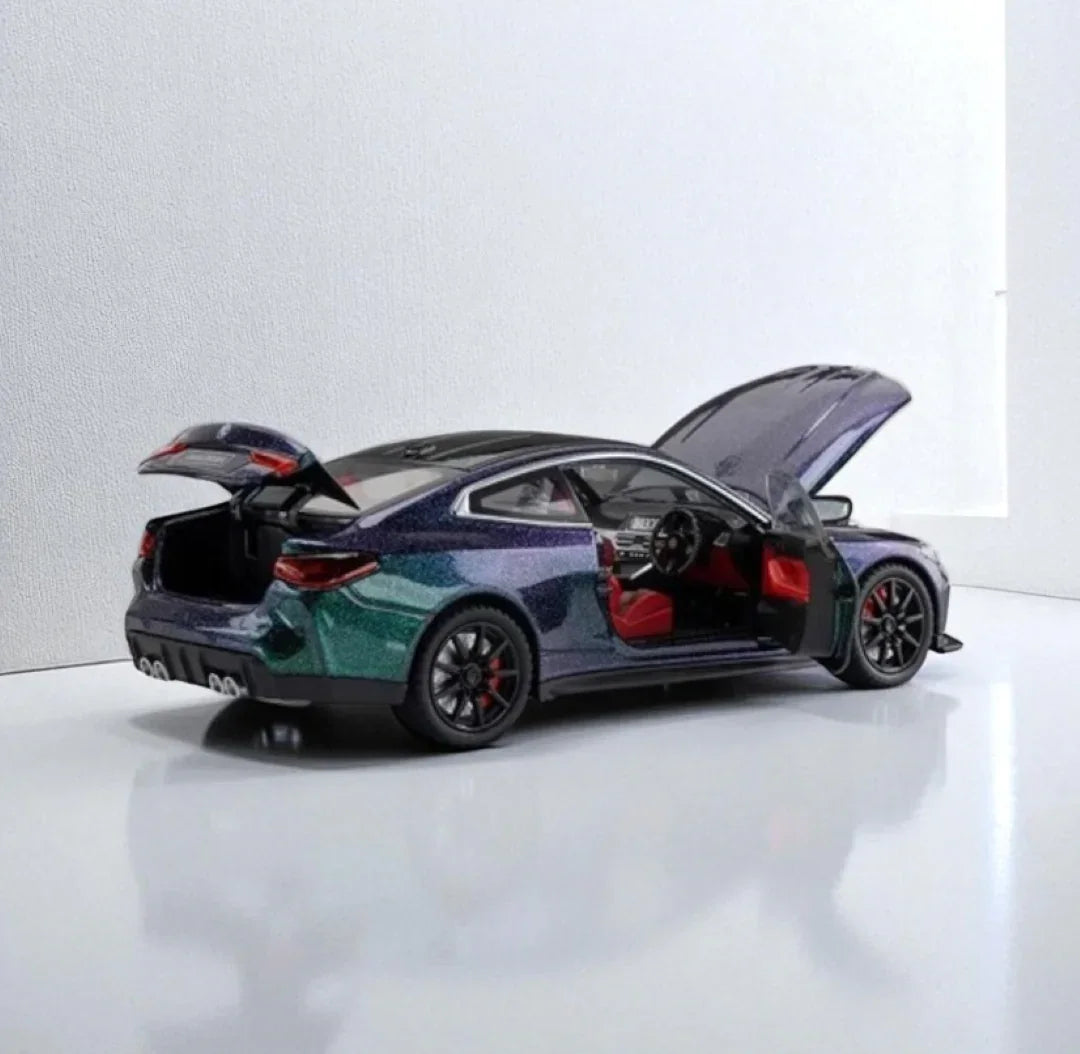 Joy Junction 1:24 BMW M4 Die-Cast Car Model – Chameleon Metallic Finish | Openable Doors, Pull-Back Action, Lights & Sound (JJ267) - Jaiman Toys
