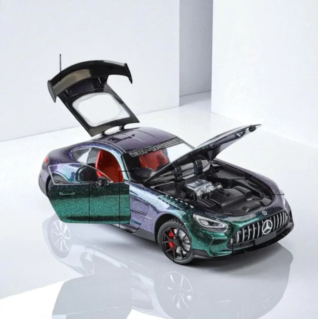 Joy Junction 1:24 Mercedes AMG Die-Cast Car Model – Chameleon Metallic Finish | Openable Doors, Pull-Back Action, Lights & Sound (JJ271) - Jaiman Toys
