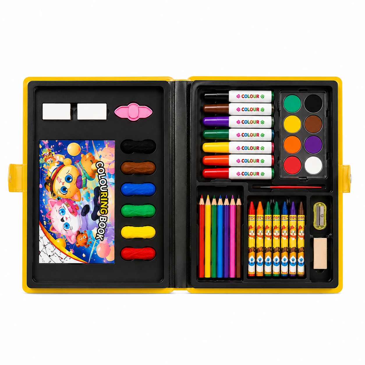 Wonder Bag 47-Piece Kids Art Set with Carry Case | Drawing & Coloring Kit - Pink