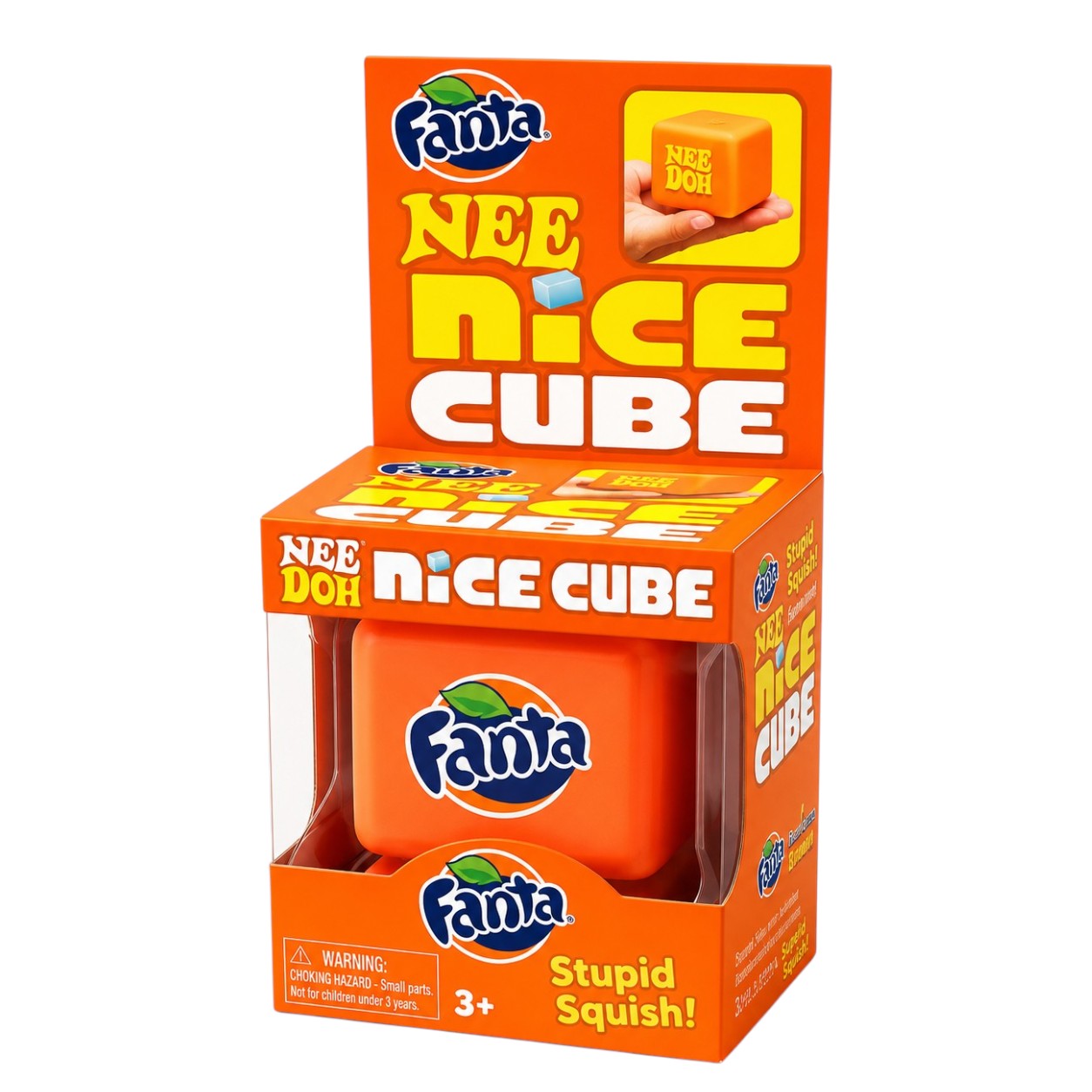 Fanta Nee Doh Nice Cube Squishy Toy | Super Solid Stress Relief Sensory Squish | Stupid Squish | 3+ Years