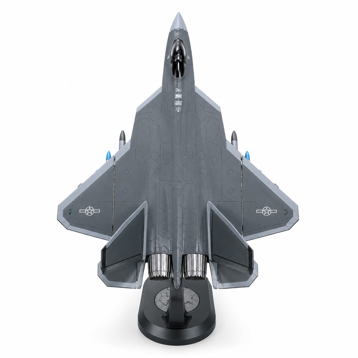 Premium 1:32 Scale J-35 Stealth Fighter Aircraft Diecast Metal Model with Display Stand | Military Fighter Jet Collectible for Home & Office Decor