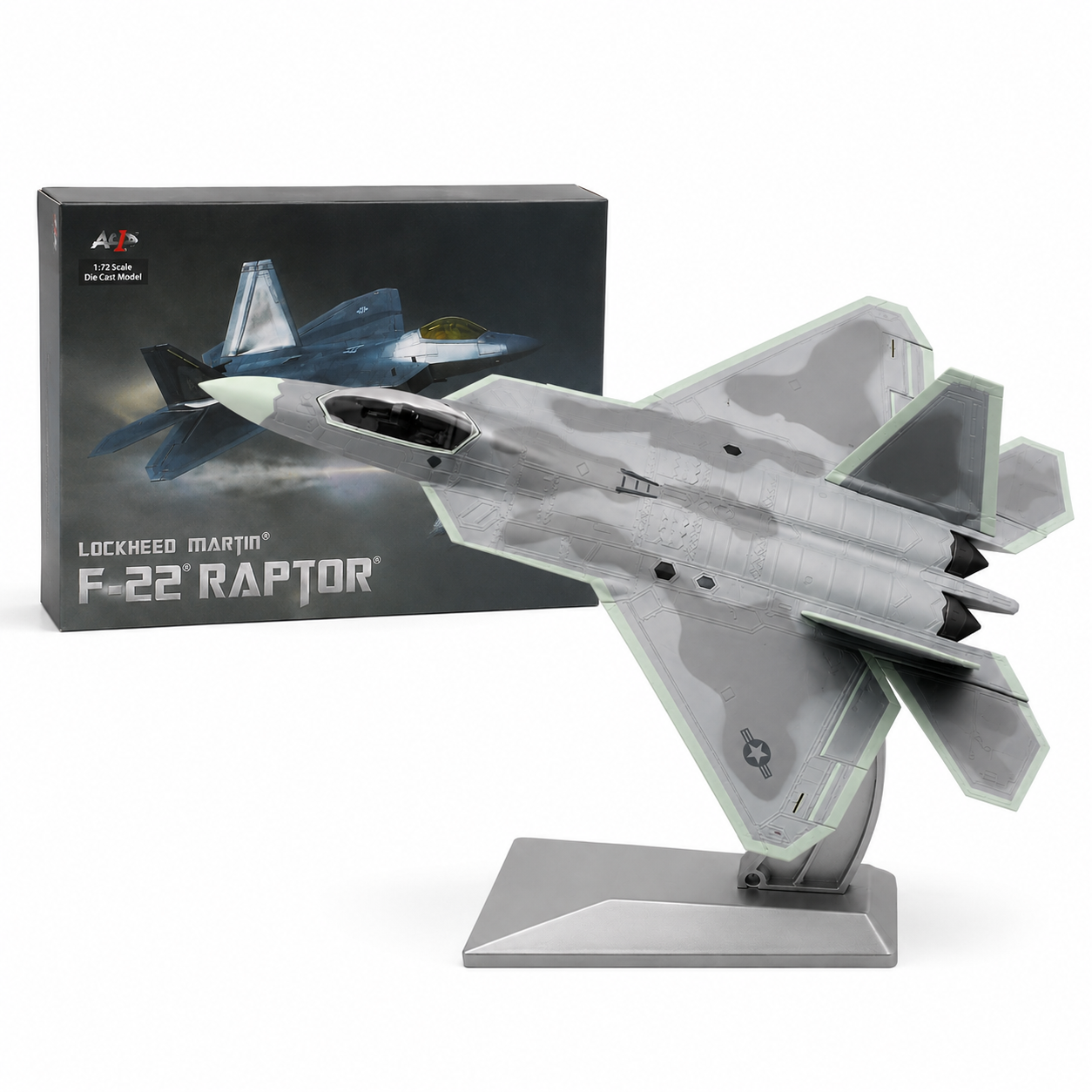 Premium 1:72 Scale Lockheed Martin F-22 Raptor Diecast Metal