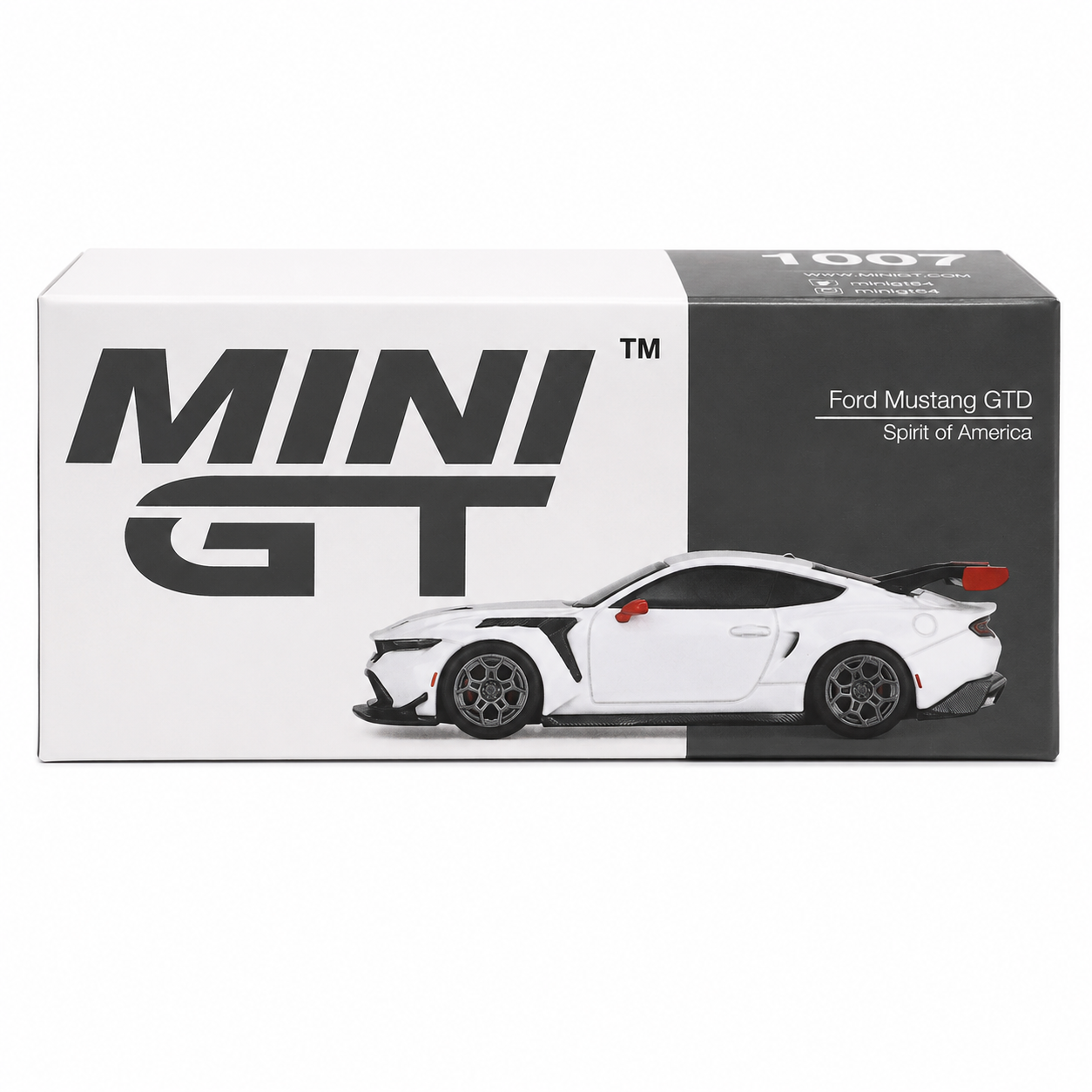 Mini GT 1:64 Ford Mustang GTD Spirit of America Die-Cast Model Car | Premium Collectible Ford Performance Model