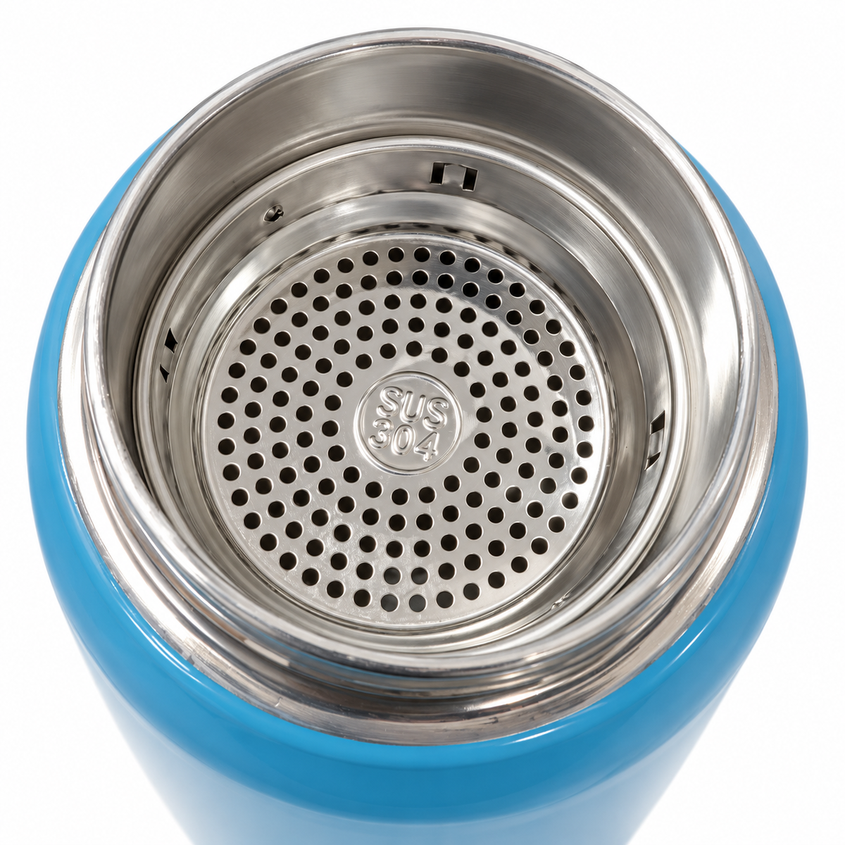 Vacuum Insulated Stainless Steel Water Bottle 800ml with Carry Handle & Tea Infuser – Blue & Yellow Gradient