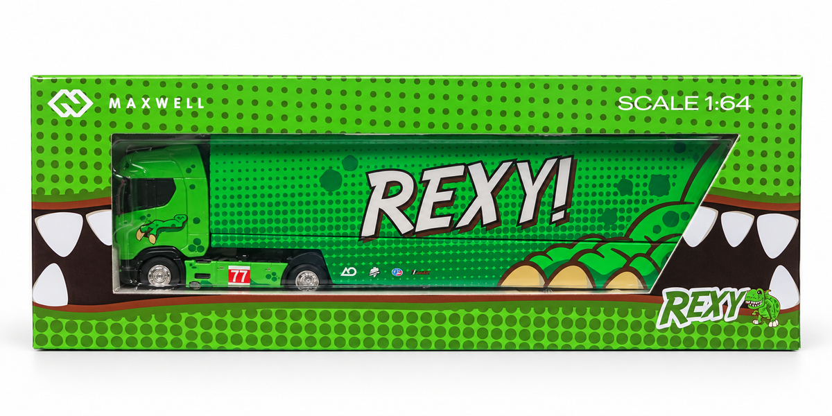 KengFai x Maxwell 1:64 Scania S730 V8 REXY! #77 Double Deck Gull Wing Transporter