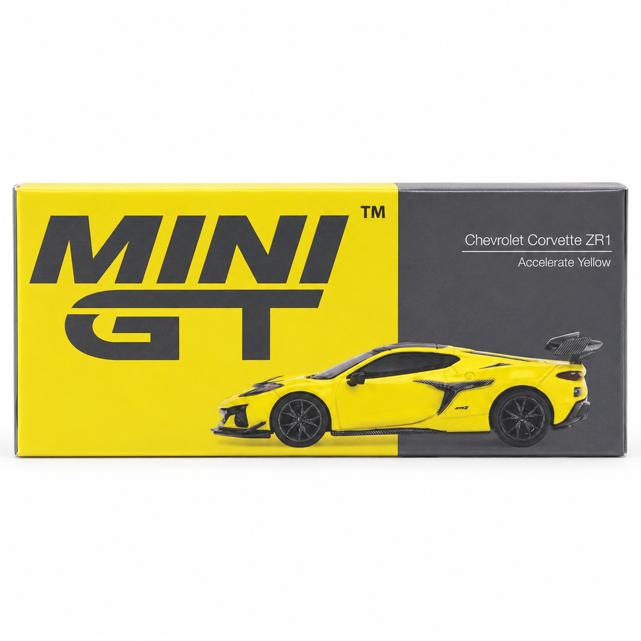 MINI GT 1:64 Chevrolet Corvette ZR1 Accelerate Yellow | Premium Die-Cast Collectible Model Car