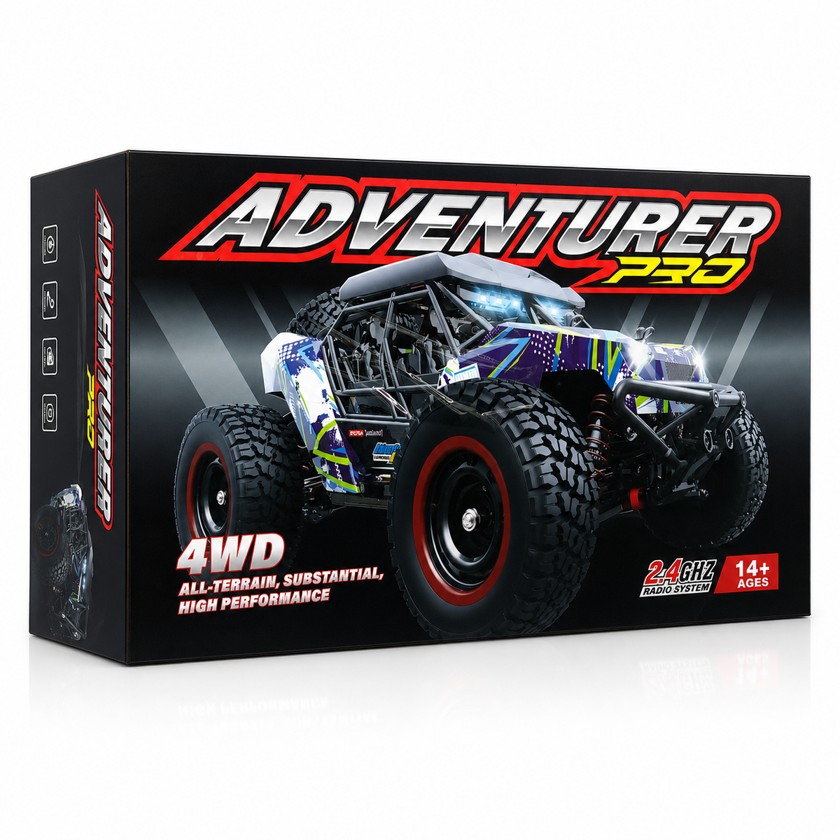 SUCHIYU Adventure Pro 4WD All-Terrain High Performance 2.4GHz RC Off-Road Buggy with Remote Control, Large Wheels, Rugged Suspension & Rock Crawler Design for Kids & Adults 14+