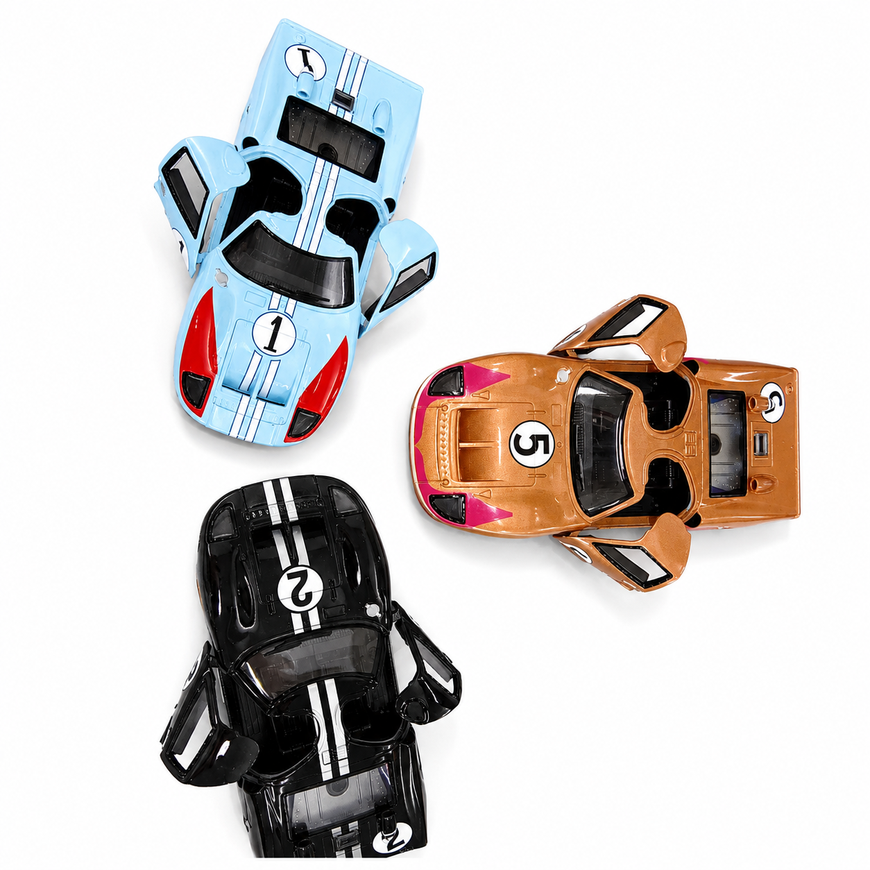 Kinsmart 1:32 Scale 1966 Ford GT40 MKII Heritage Edition Die-Cast Metal Model Car with Pull-Back Action, Openable Doors, Detailed Racing Design, Classic Collectible Toy Car