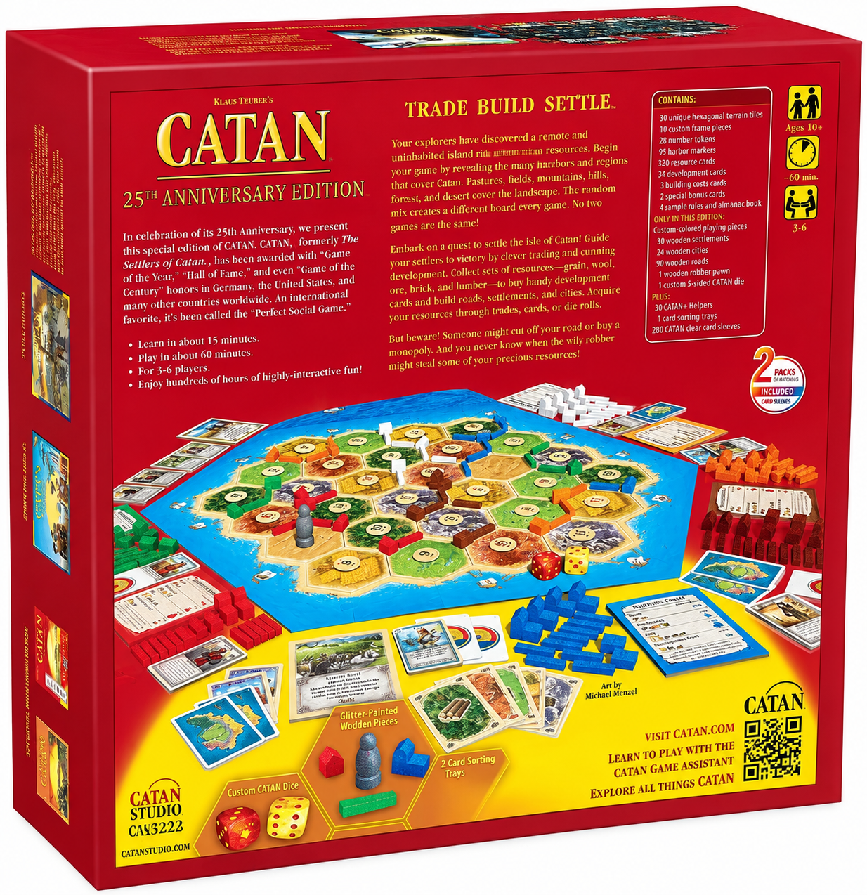 Catan 25th Anniversary Edition Board Game – Classic Strategy Game with Special Expansion & Extras