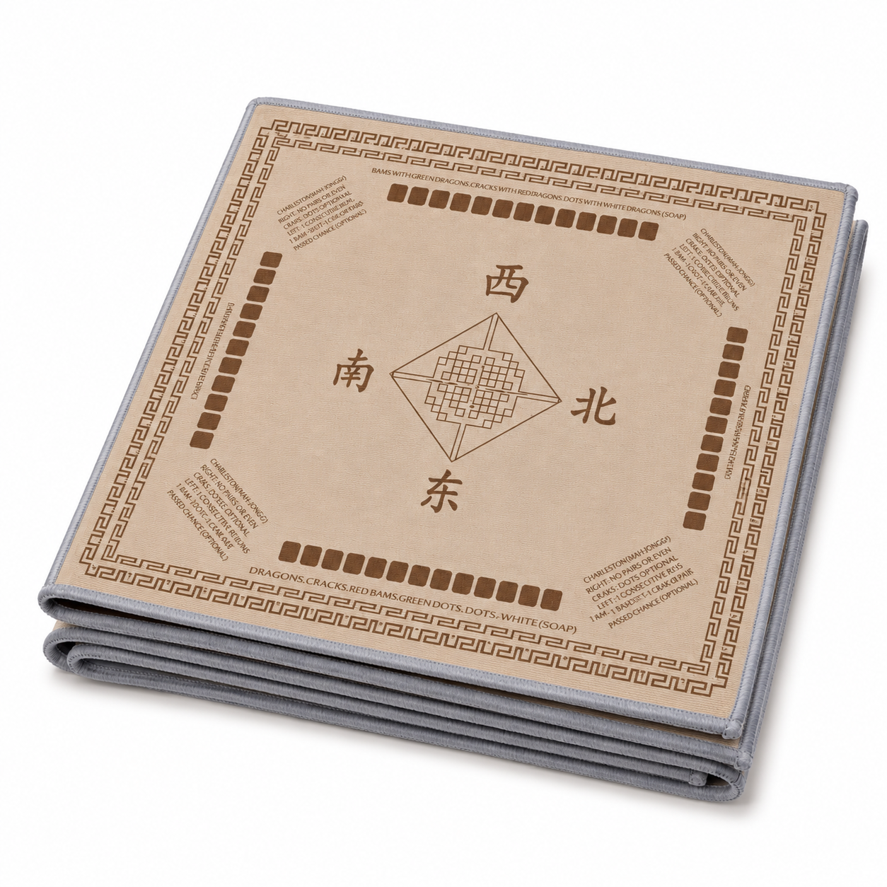 Premium Mahjong Playing Mat 80×80 cm | Foldable Soft Gaming Table Mat for American & Chinese Mahjong
