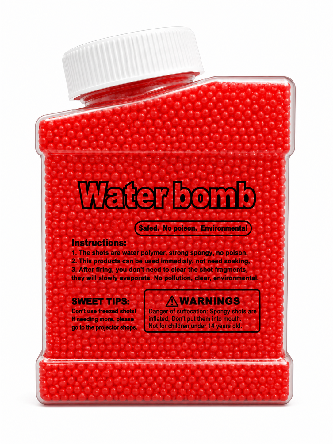Water Gel Beads Ammo Refill (7-8mm) for Gel Blaster Toy Guns – Eco-Friendly Non-Toxic Water Bombs for Outdoor Play & Sensory Toys