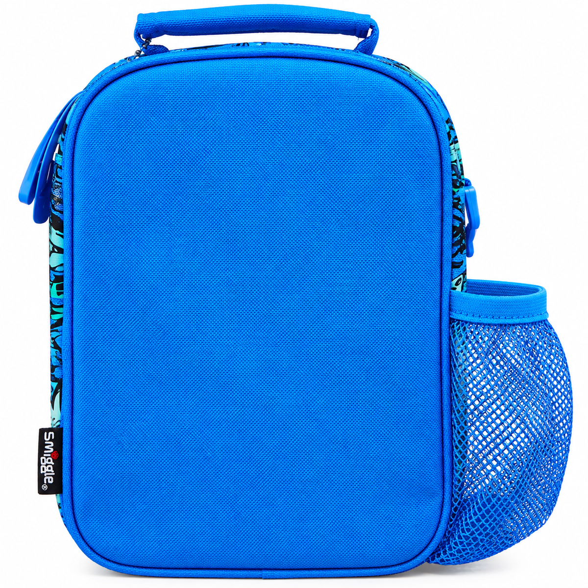 Smiggle Shark Hardtop Lunch Bag for Kids – Insulated School Lunch Box with Bottle Pocket, Carry Handle & Shoulder Strap – Blue