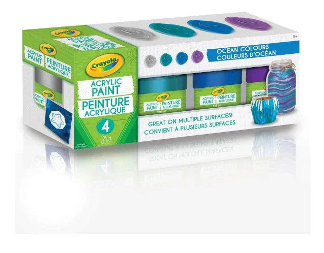 Crayola Acrylic Paint Ocean Colours 4 Count Regular price - Jaiman Toys