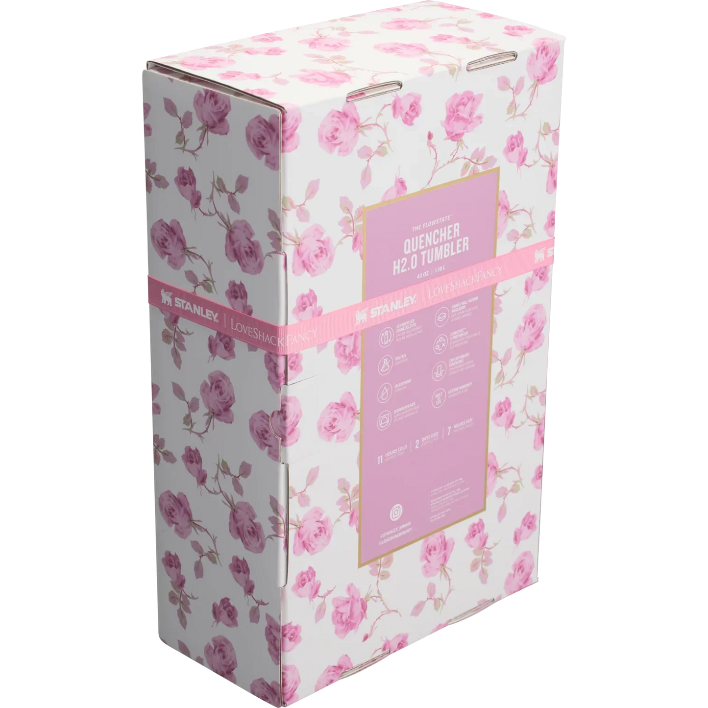 STANLEY LoveShack Fancy Quencher H2.0 FlowState Stainless Steel Vacuum Insulated Tumbler with Lid and Straw for Water, Iced Tea or Coffee (Heather, 40 oz) - Jaiman Toys