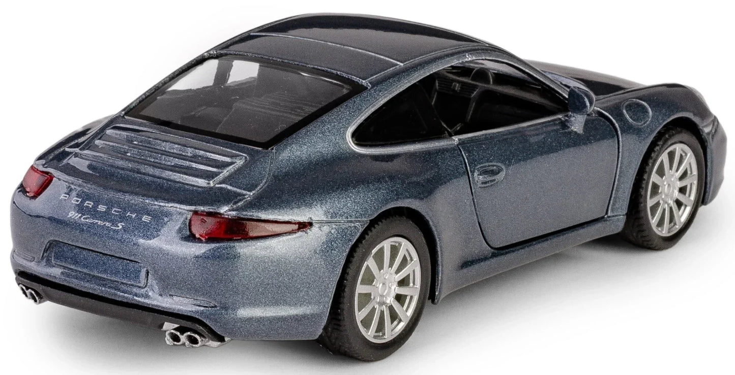 RMZ City 1:36 Porsche 911 Carrera S Diecast Car Model β Opening Doors, Pull Back Action (Red & Grey Variants)