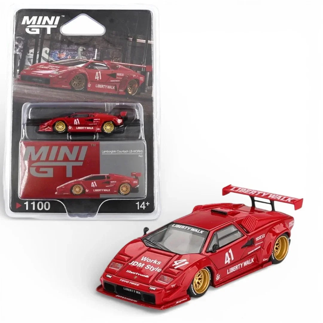 MINI GT 1:64 Lamborghini Countach LB-WORKS Red – Liberty Walk