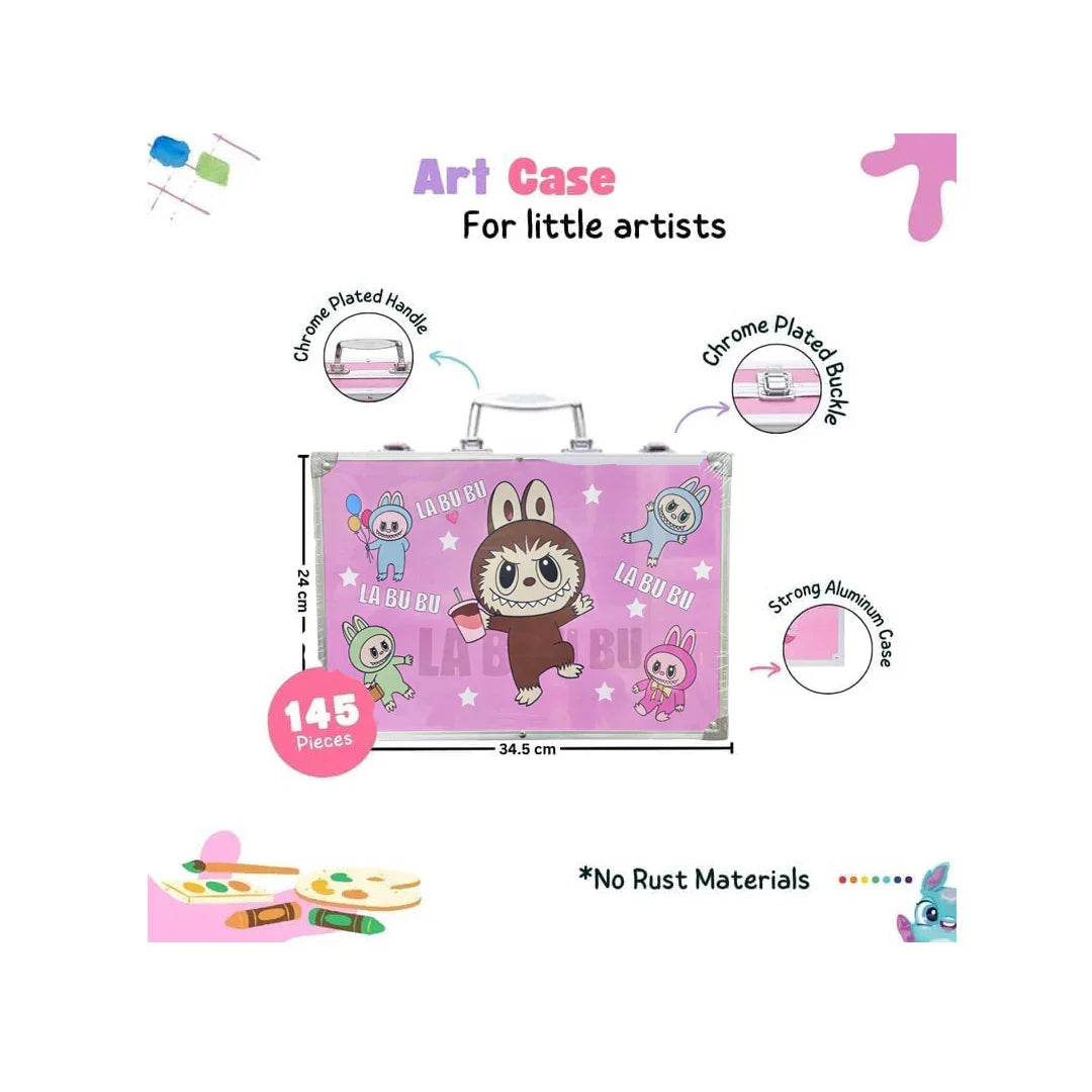 Unicorn Art Set – 145+ Piece Drawing & Painting Kit for Kids 5+ (LABUBU) - Jaiman Toys
