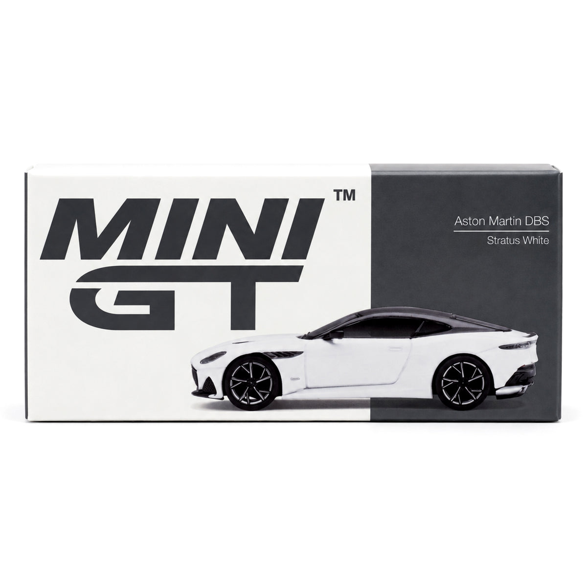 MINI GT 1:64 Aston Martin DBS Stratus White | Premium Die-Cast Collectible Model Car