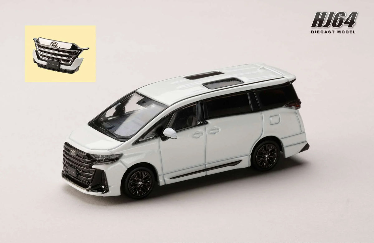 Hobby Japan 1:64 Toyota Vellfire Z Premier Hybrid (H40W) Die-Cast Model – Platinum White Pearl Mica | HJ642077CW