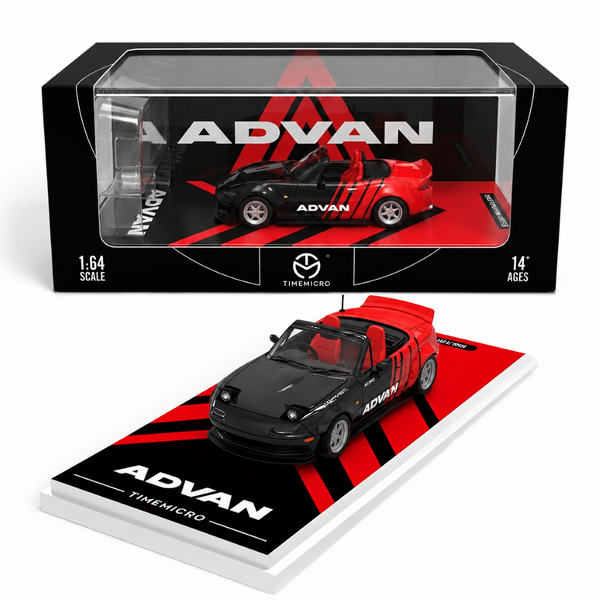 Time Micro Mazda MX-5 ADVAN 1:64 Scale Diecast Model Car | Premium Time Micro Mazda MX-5 ADVAN 1:64 Scale Diecast Model Car | Premium