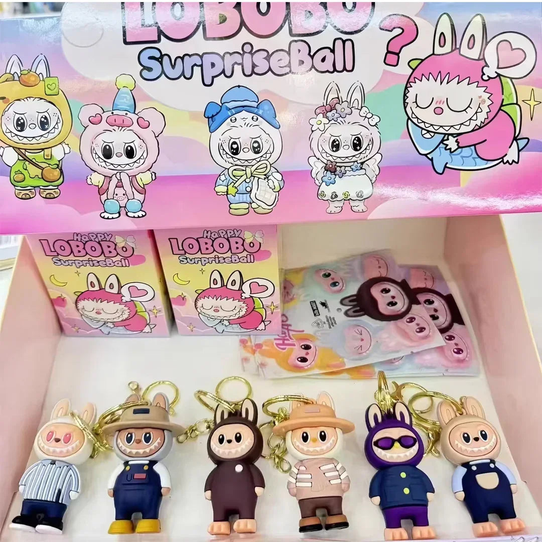 Labubu Surprise Ball Gift Blind Box – Cute Mini Anime PVC Keychain Figure (1 Random Piece) - Jaiman Toys