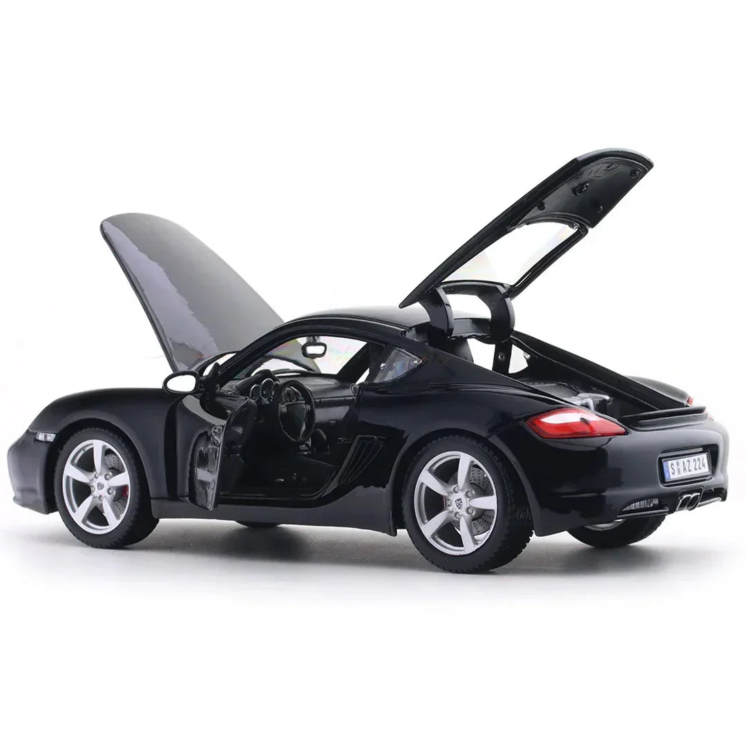 Maisto Porsche Cayman S Black 1:18 Scale Diecast Model Car β Licensed Collectible Sports Car Replica