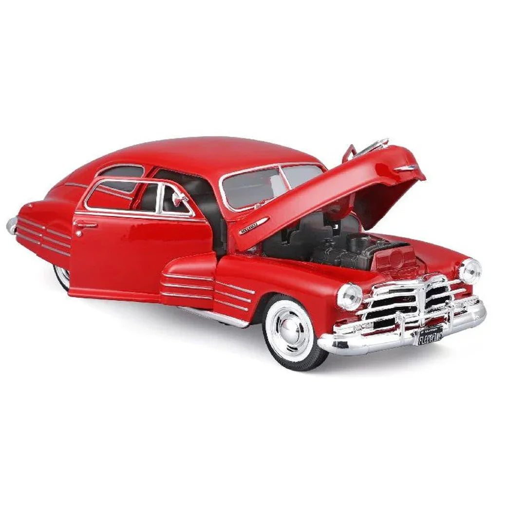 Maisto 1:24 Scale 1948 Chevrolet Fleetline Aerosedan Diecast Model ā Red Collectible Car