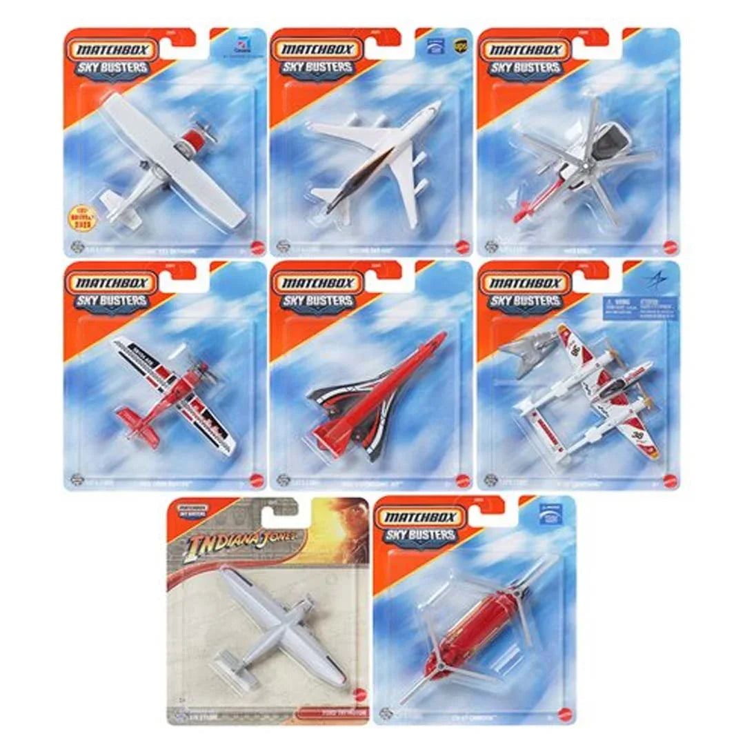 Matchbox Sky Busters 2025 Wave 3 – Case of 8 Die-Cast Aircraft Vehicles | Assorted Models HW - Jaiman Toys