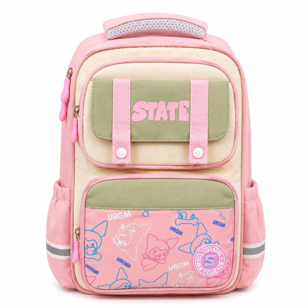 State Kids School Backpack 16Inch | Cute Cartoon Print School Bag with   Jaiman Toys