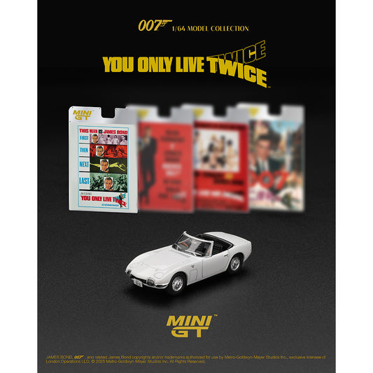 MINI GT 1:64 (Blister Pack) Toyota 2000GT Roadster 007 Series You Only Live Twice Diecast Scale Model Car