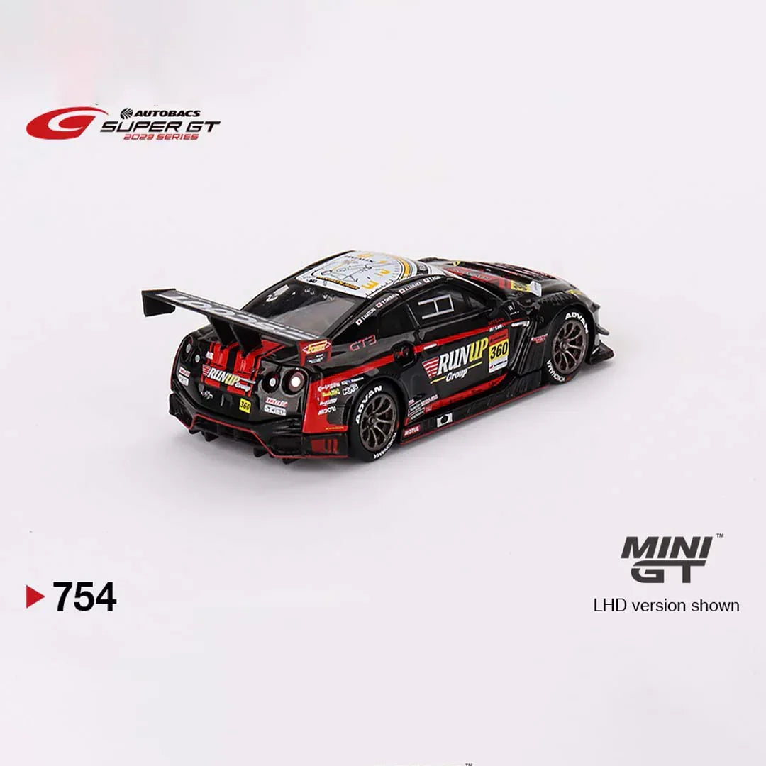 MINI GT 1:64 NISSAN GT-R R35 NISMO GT3 2023 SUPER GT SERIES #360 RUNUP RIVAUX GT-R (MGT00754) - Jaiman Toys