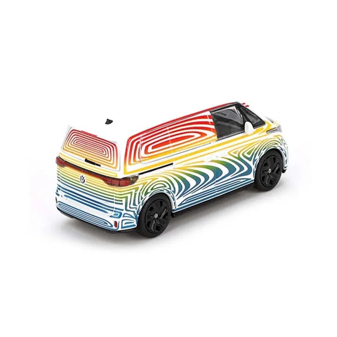 Mini GT 1/64 Volkswagen ID. Buzz Prototype Rainbow RHD Diecast Scale Model Car - Jaiman Toys