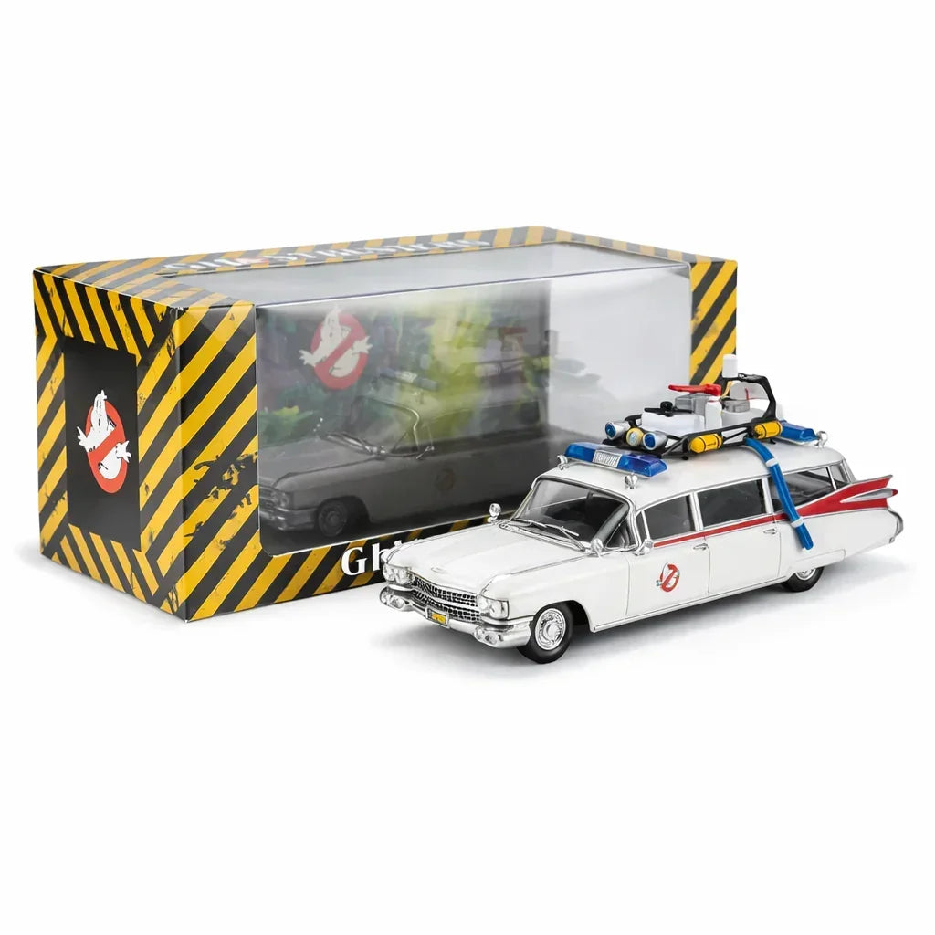 YS Model 1:64 Cadillac Miller-Meteor ECTO-1 – Ghostbusters Diecast