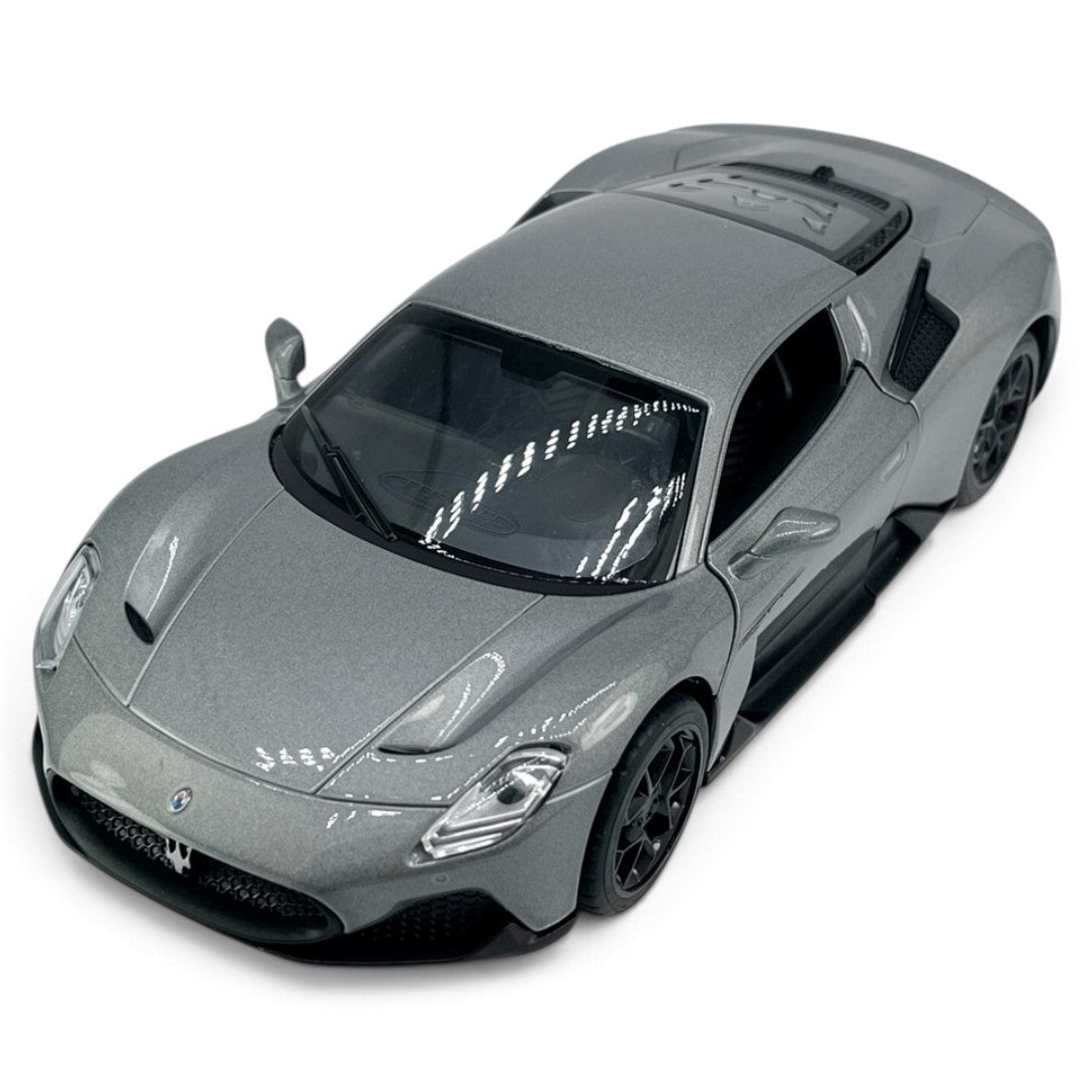 MSZ 1:32 Maserati MC20 Grey Die-Cast Model Car with Pull-Back Action & Butterfly Doors