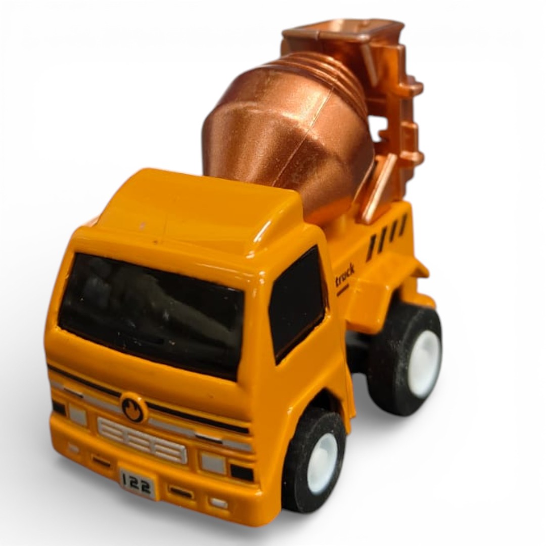 Joy Junction 1:64 Mini Racer Alloy Metal Cement Mixer Truck Toy with Pull-Back Function