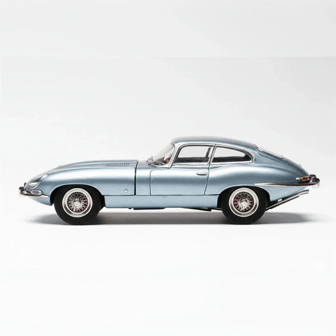 GFCC 1:64 1961 Jaguar E-Type Coupe -Ice Blue Diecast Car Model