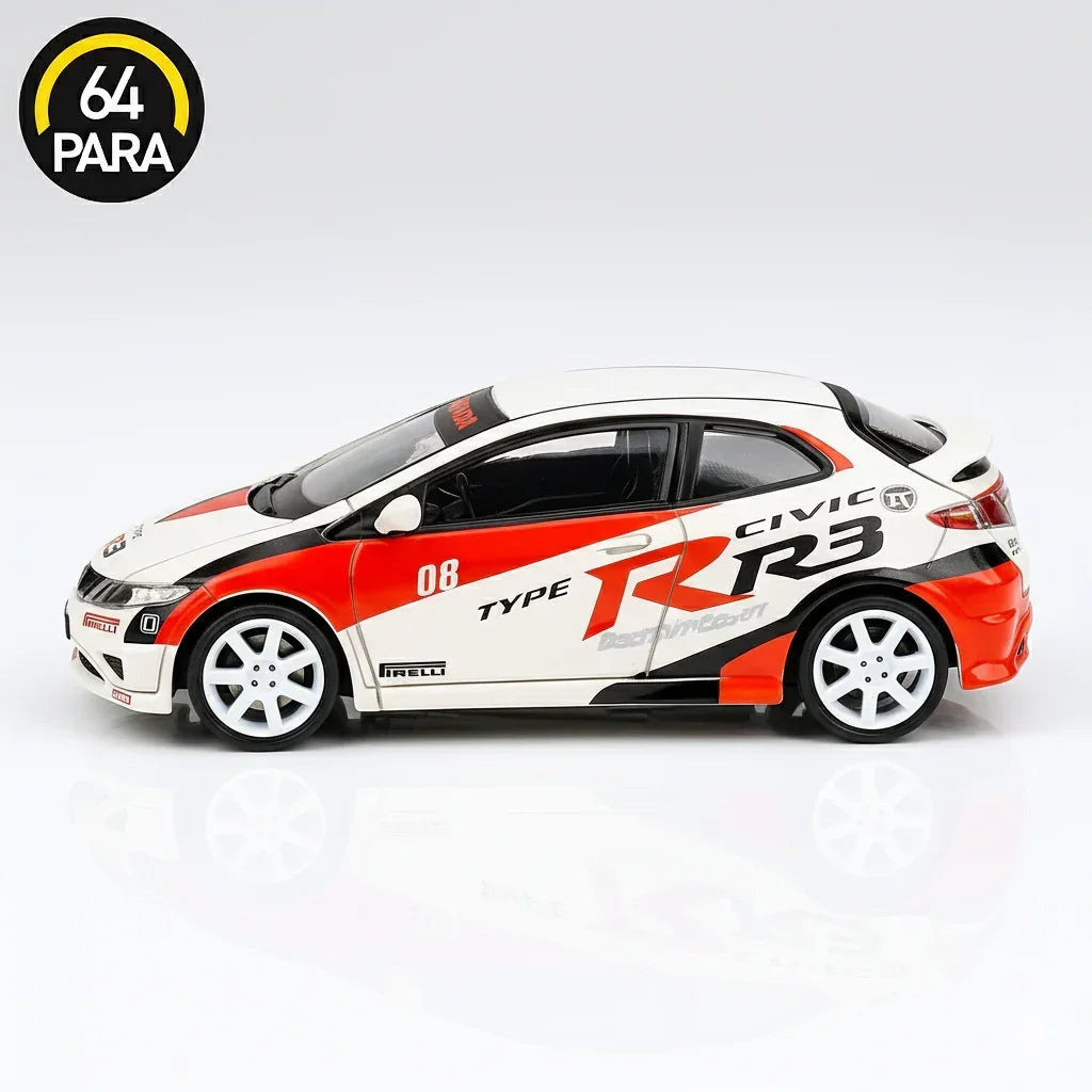 Para64 1:64 2007 Honda Civic Type R FN2 Race Livery Diecast Car Model