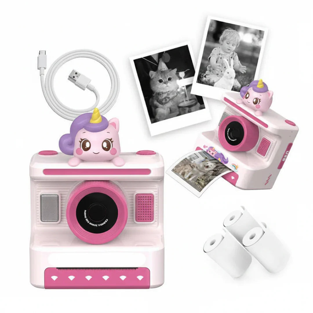 MagicSnap Unicorn Instant Print Camera for Kids – 1080P Digital Video | 2.4” Display | Thermal Ink-Free Printing