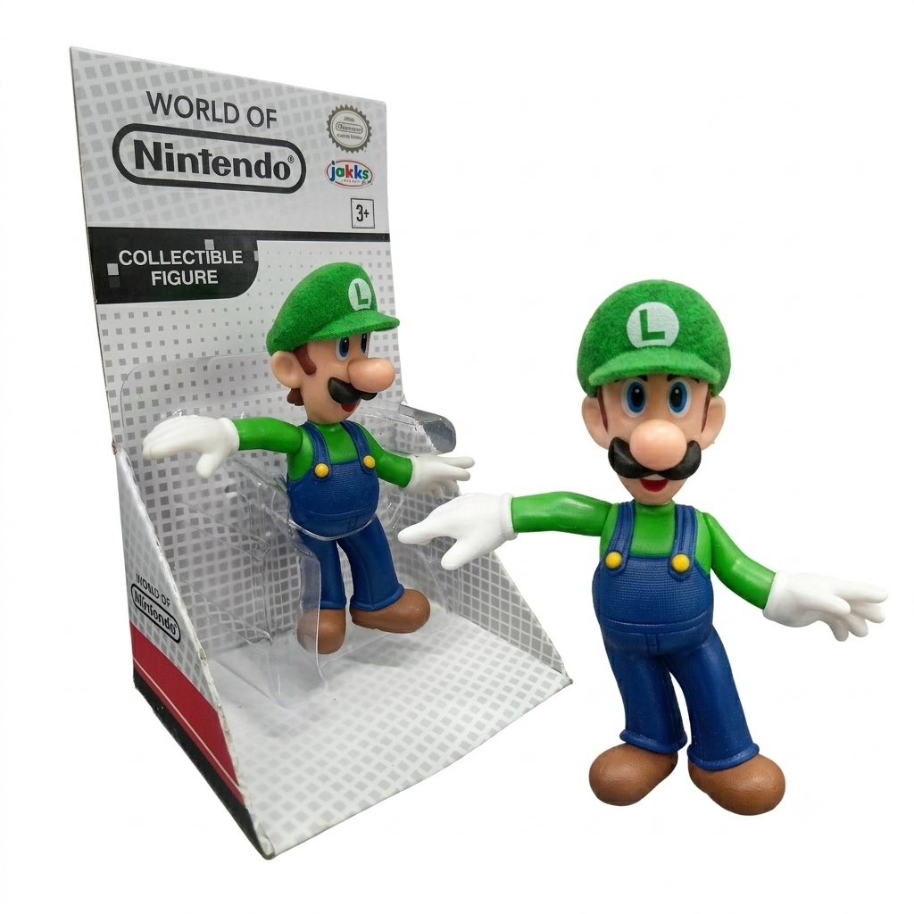 Jakks Pacific World of Nintendo Mini Luigi Collectible Figure 2.5