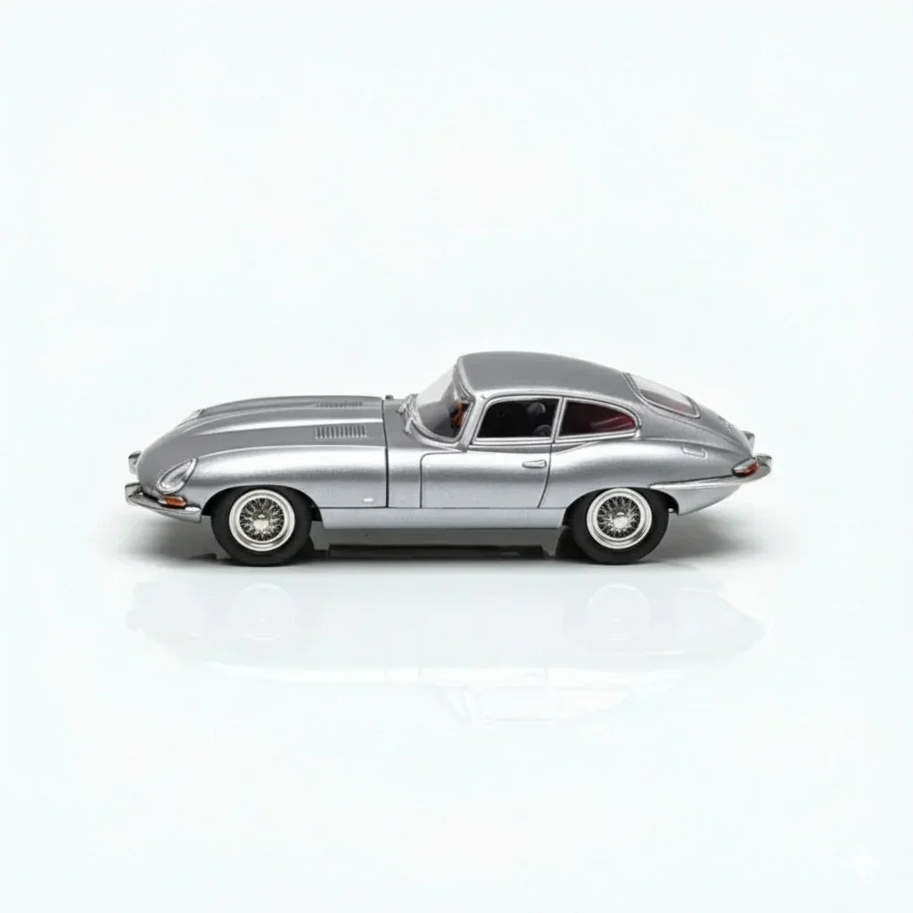 GFCC 1:64 1961 Jaguar E-Type Coupe - Iron Grey Diecast Car Model