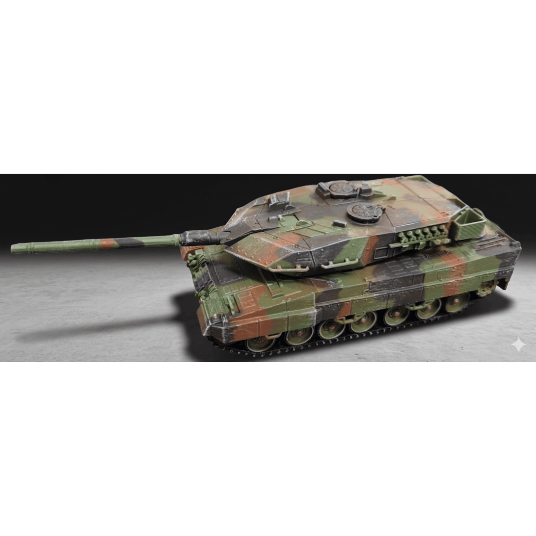 Massdi 1:64 Leopard 2A6 Aging Version NATO Tricolor Camouflage MS1707 Diecast Tank Model | Premium Military Collectible