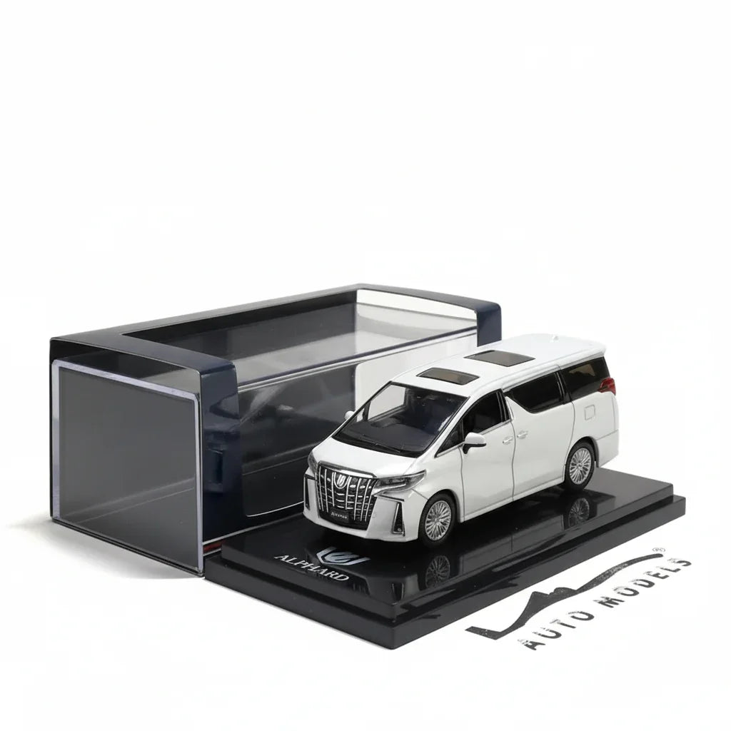 1:64 Hobby Japan Toyota ALPHARD HYBRID (H30W) HJ645012BW With Sunroof White Pearl Crystal Shine Diecast Car Model
