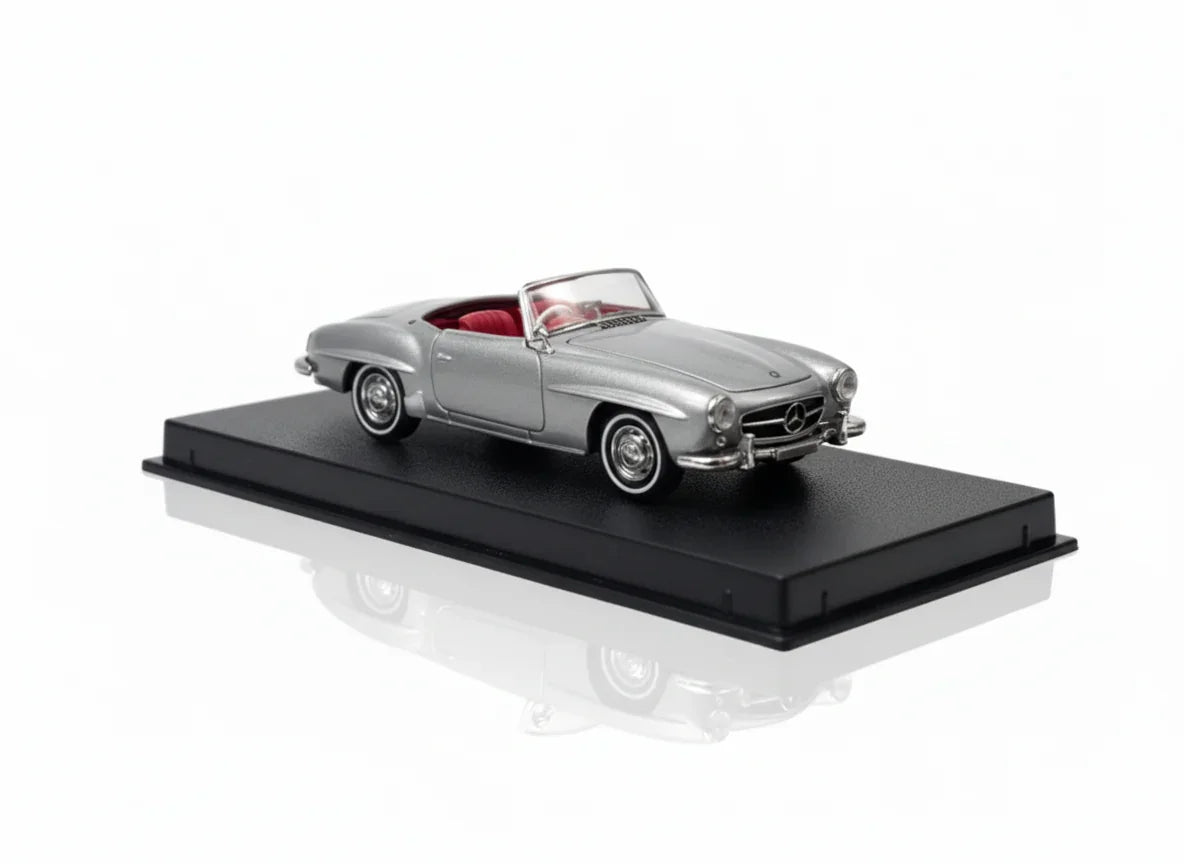 GFCC 1:64 1957 Mercedes-Benz 190SL Grey Diecast Model Car